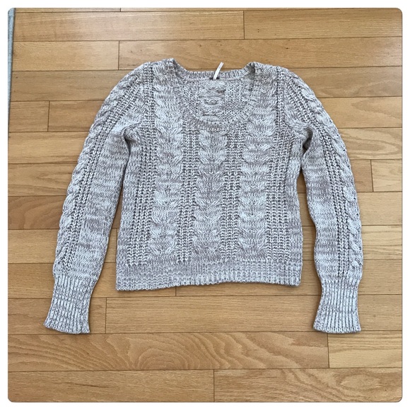 Free People Sweaters - NWOT, Free People Neutral Tone Cable Knit Sweater